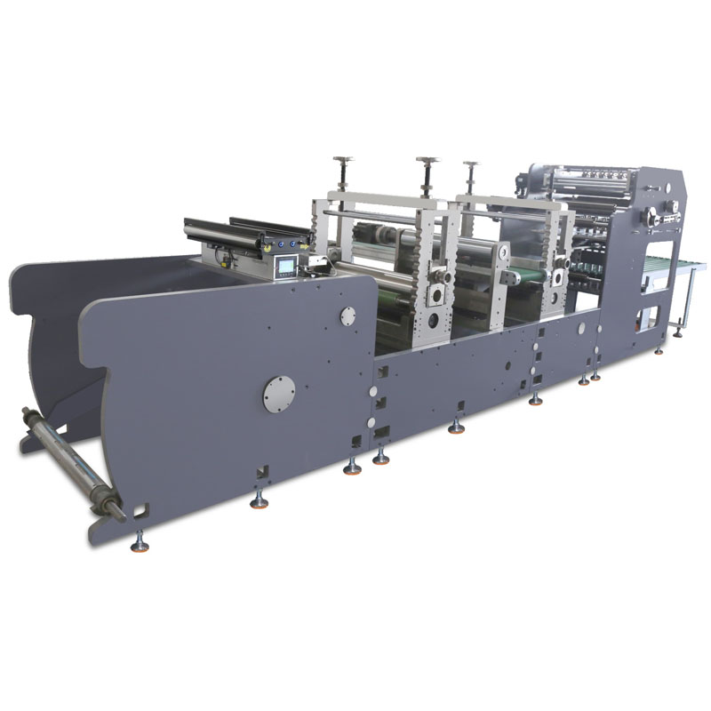 Fully automatic glue free slitting and rewinding machine