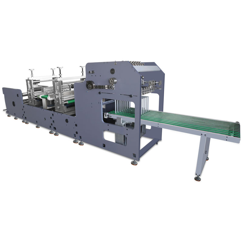 Fully automatic glue free slitting and rewinding machine