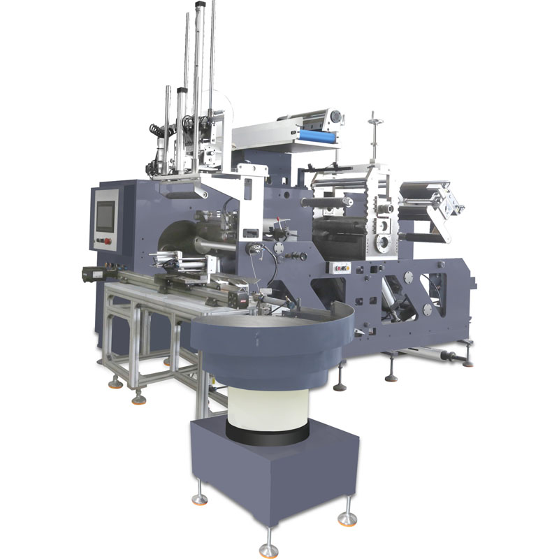 Fully automatic glue free slitting and rewinding machine