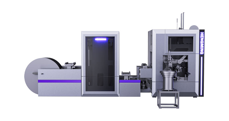 Fully automatic glue free slitting and rewinding machine